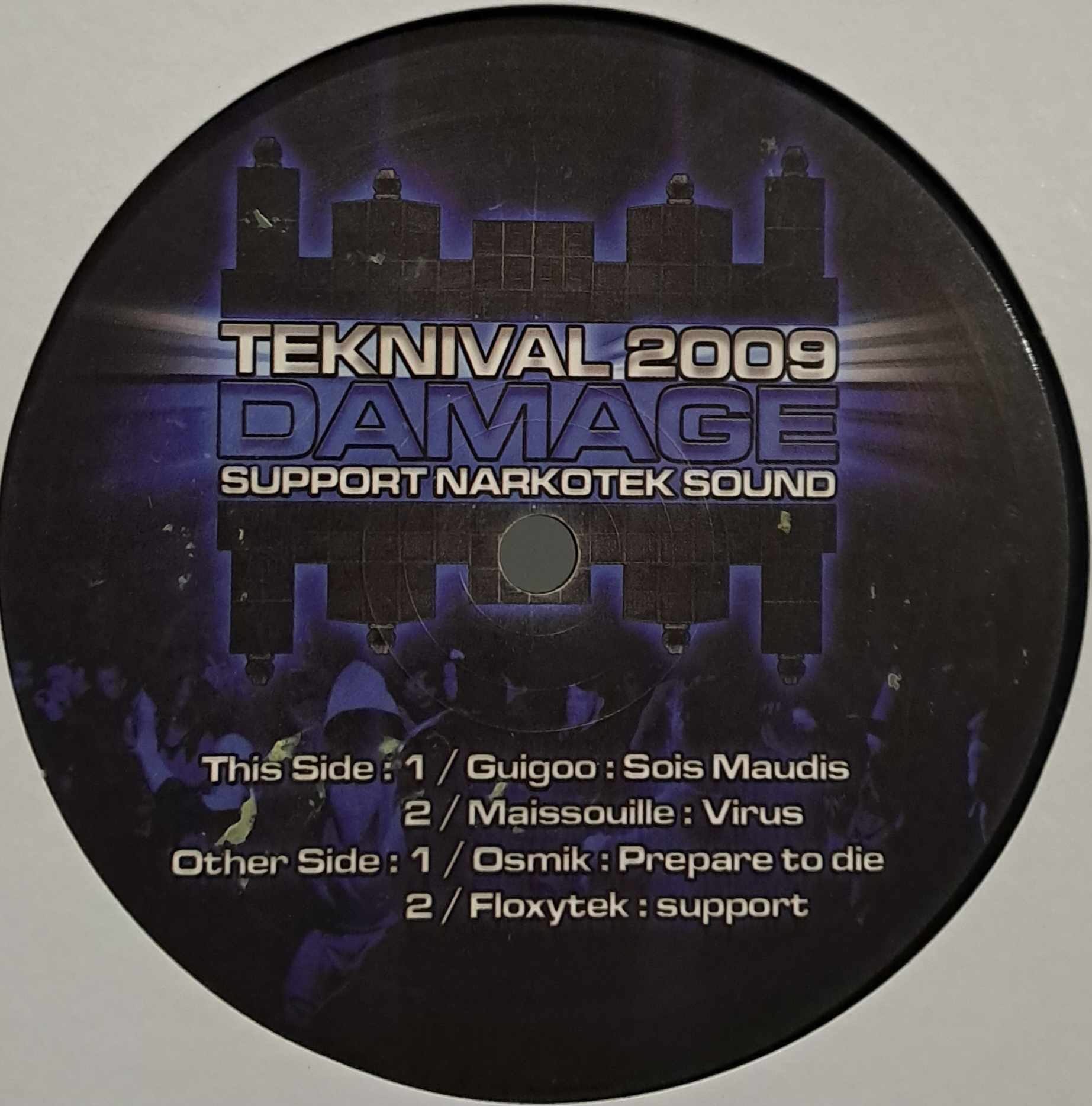 Teknival Damage 2009 (seulement le disque 1) - vinyle freetekno